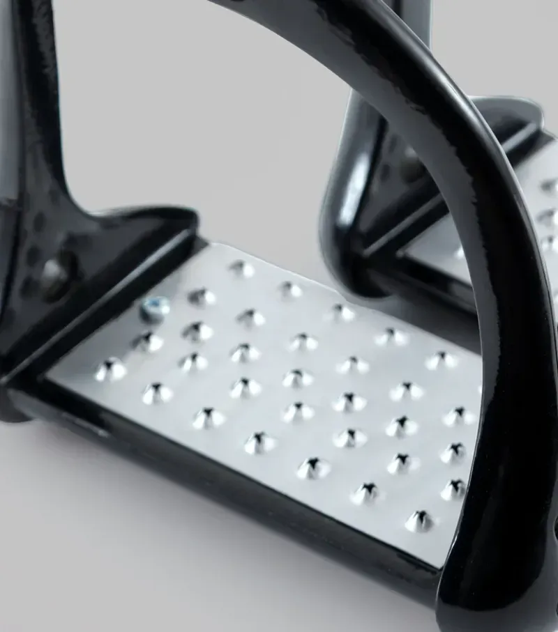 Premier Equine 4.75/12cms Jopollo Aluminium Performance Stirrups in Black-2