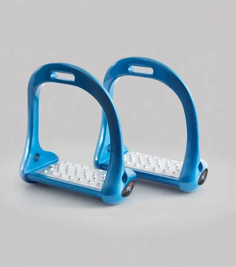 Premier Equine 4.75/12cms Jopollo Aluminium Performance Stirrups in Blue