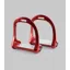 Premier Equine 4.75/12cms Jopollo Aluminium Performance Stirrups in Red