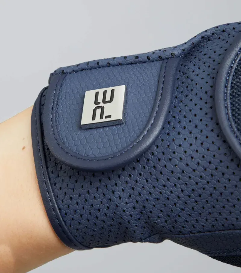 Premier Equine Presa Junior Mesh Riding Gloves in Navy-2