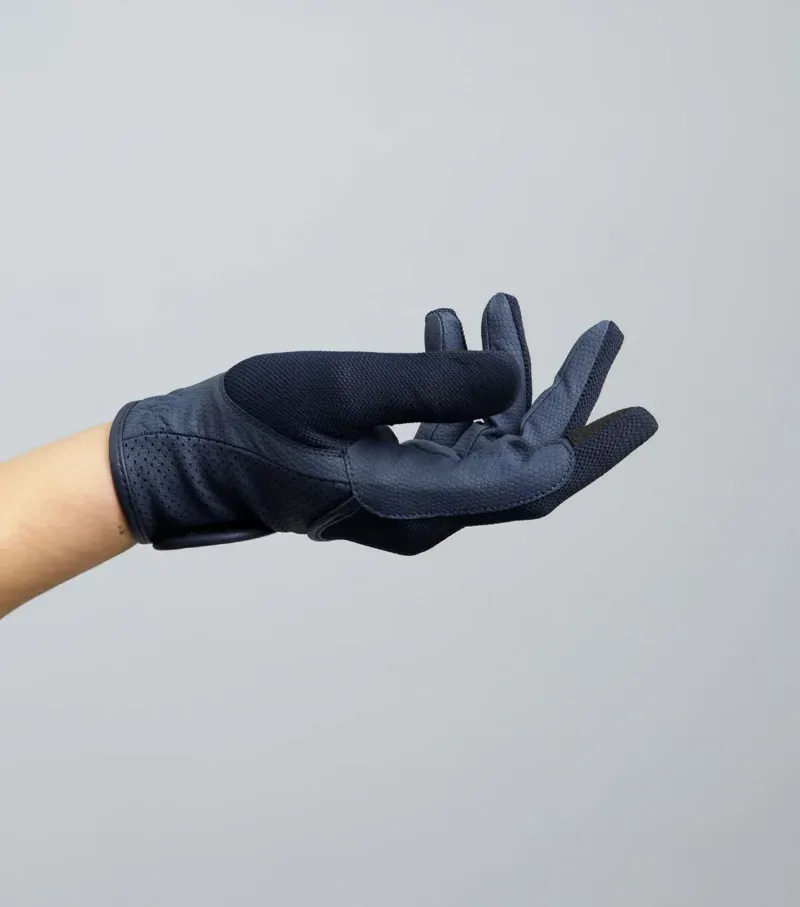 Premier Equine Presa Junior Mesh Riding Gloves in Navy-3