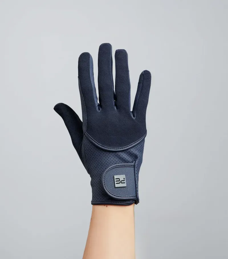 Premier Equine Presa Junior Mesh Riding Gloves in Navy-4