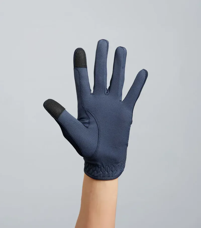 Premier Equine Presa Junior Mesh Riding Gloves in Navy-5