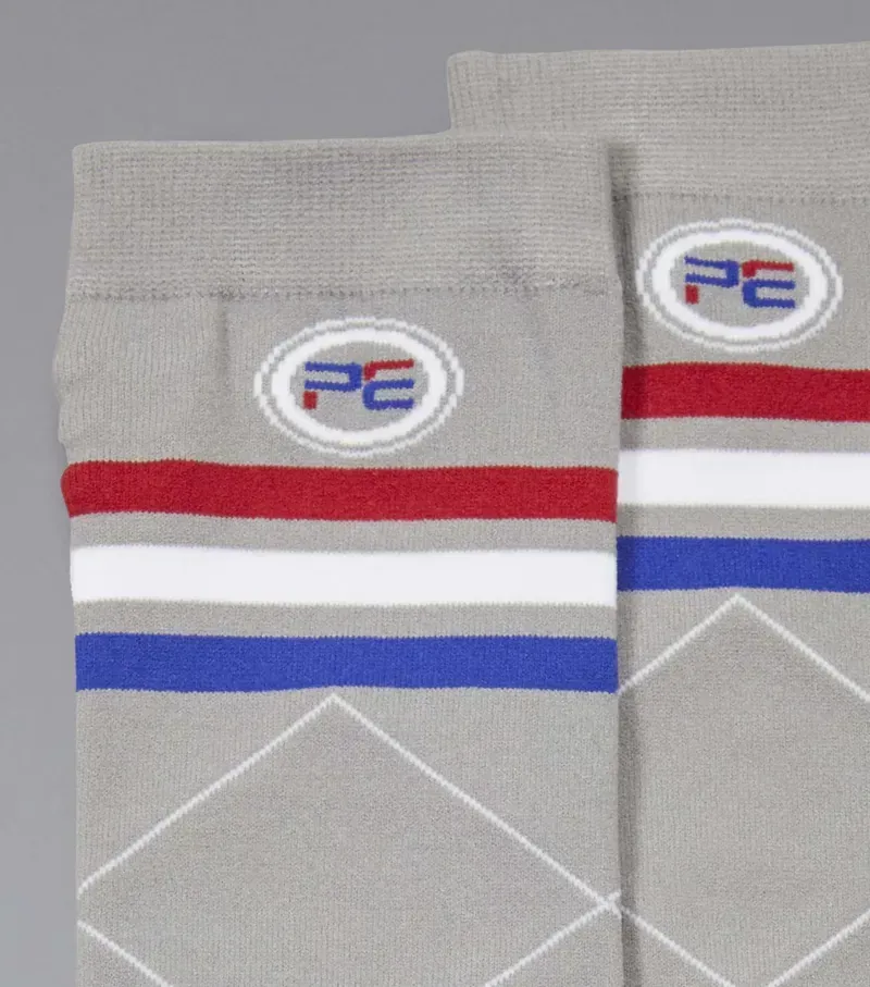 Premier Equine Junior 4 Season Socks in Grey Classic Check-4