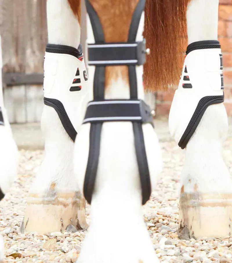 Premier Equine Kevlar Airtechnology Fetlock Boots in White-2