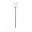 Faulks and Cox Red Gorilla Tubular 4 Prong Long Shaft Manure Fork in Red
