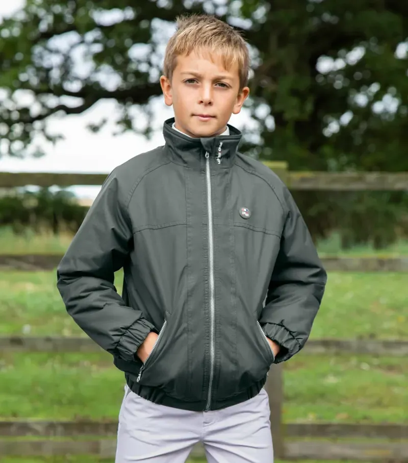 Premier Equine Junior Pro Rider Unisex Riding Jacket in Anthracite Grey