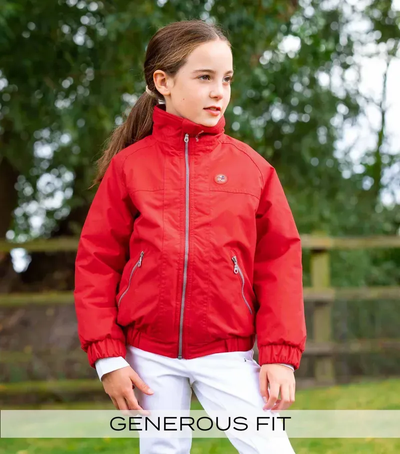 Premier Equine 5-6 years Junior Pro Rider Unisex Riding Jacket in Red-1