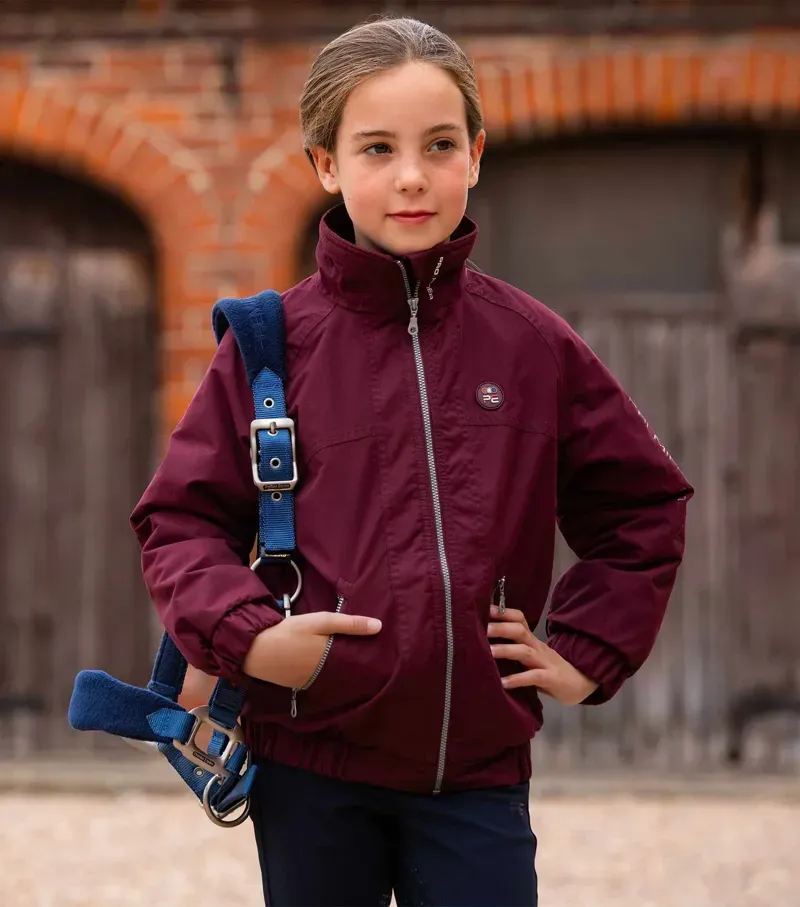 Premier Equine Junior Pro Rider Unisex Riding Jacket in Wine
