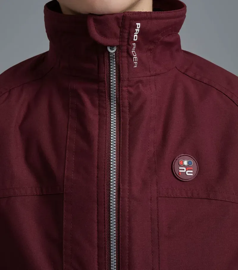 Premier Equine Junior Pro Rider Unisex Riding Jacket in Wine-2