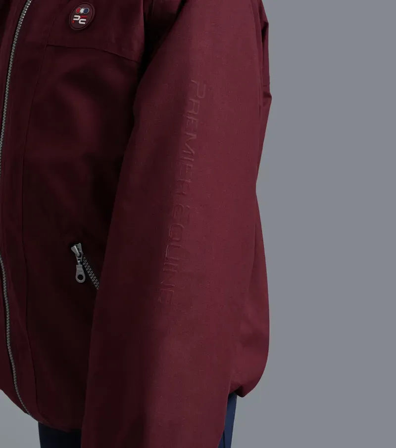 Premier Equine Junior Pro Rider Unisex Riding Jacket in Wine-4