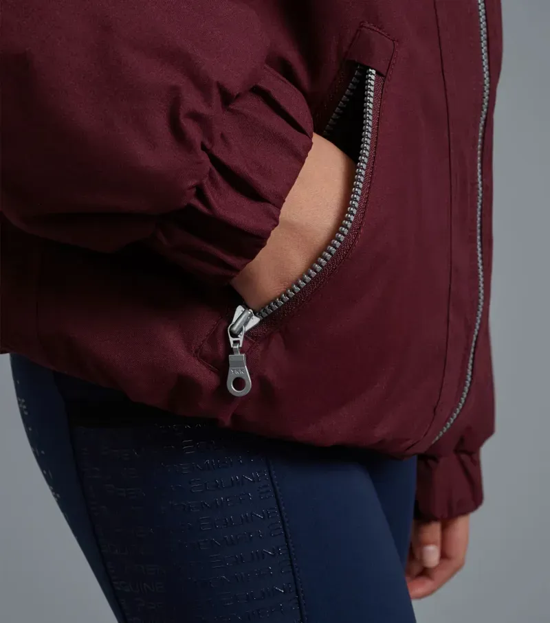 Premier Equine Junior Pro Rider Unisex Riding Jacket in Wine-5