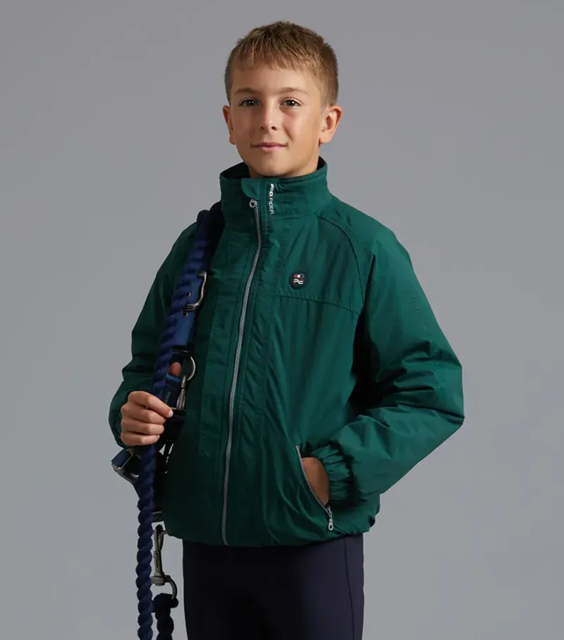 Premier Equine Junior Pro Rider Unisex Riding Jacket in Green