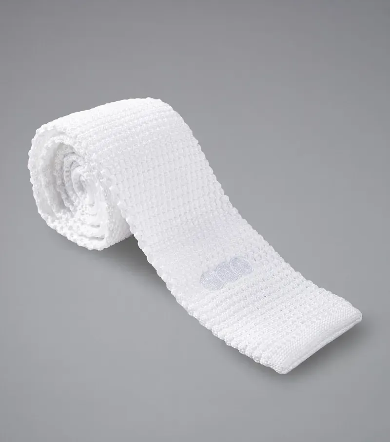Premier Equine Gents Knitted Tie in White