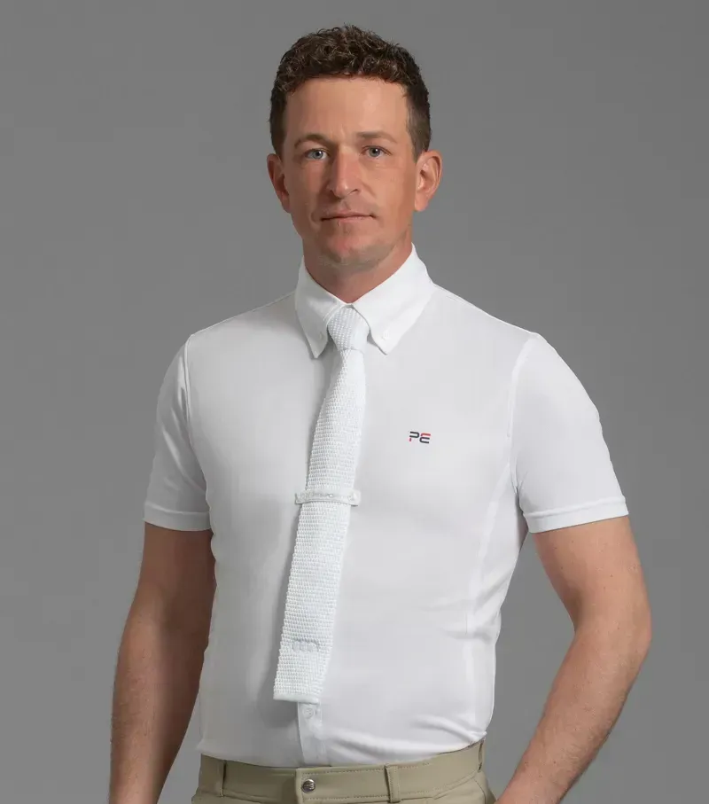 Premier Equine Gents Knitted Tie in White-1