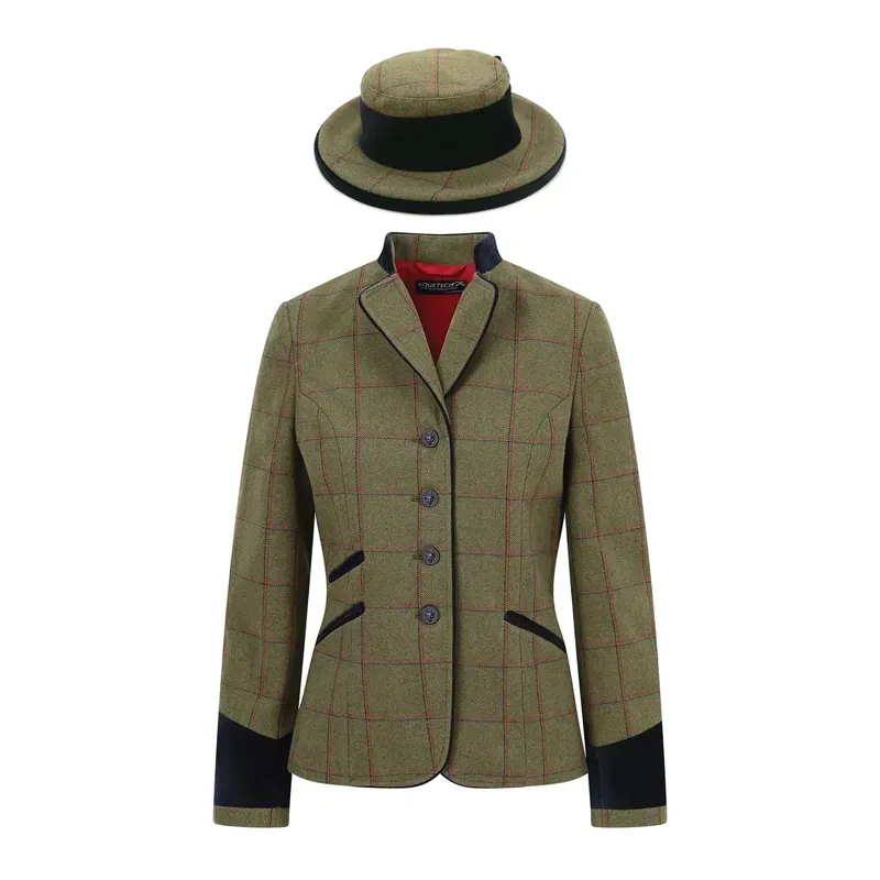 Equetech Launton Tweed Lead Rein Jacket and Hat in Launton Green