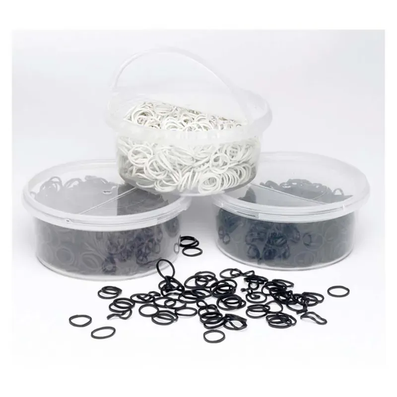 Lincoln Plaiting Bands In Half Open Container BLACK one size