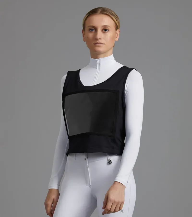 Premier Equine Lycra Vest Competition Bib in Black