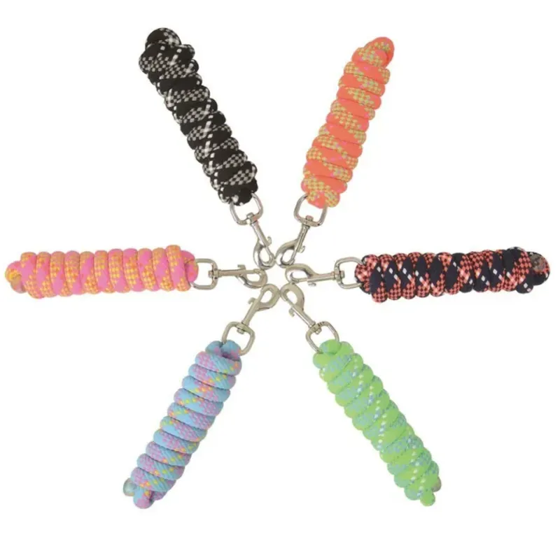 Hy Fleck Lead Rope in Pink/Yellow/Neon Orange-1