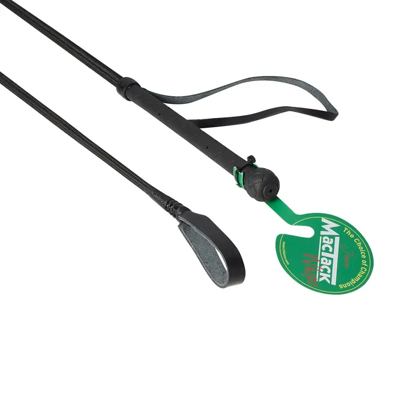 MacTack CW2 24in Junior Riding Whip in Black