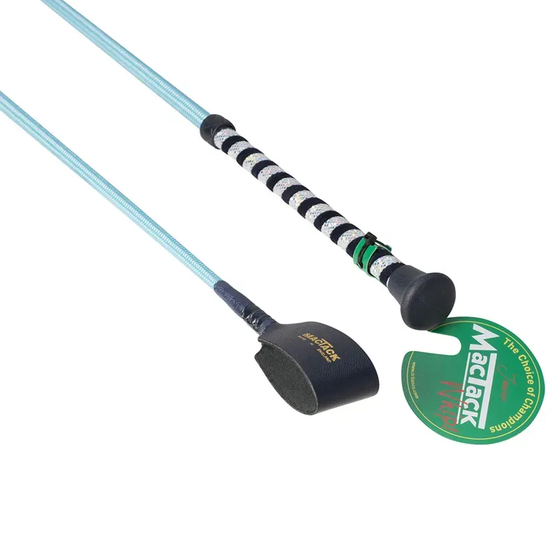 MacTack S187 24in Glitter Handle Junior Riding Whip in Blue