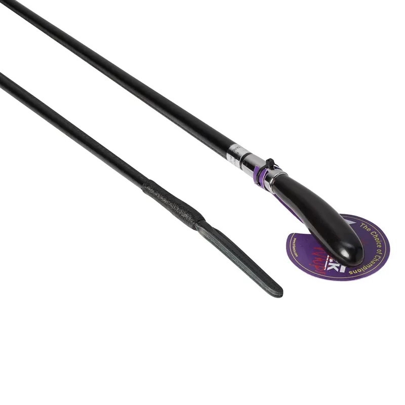 MacTack C28 24in Buffalo Handle Show Whip in Black