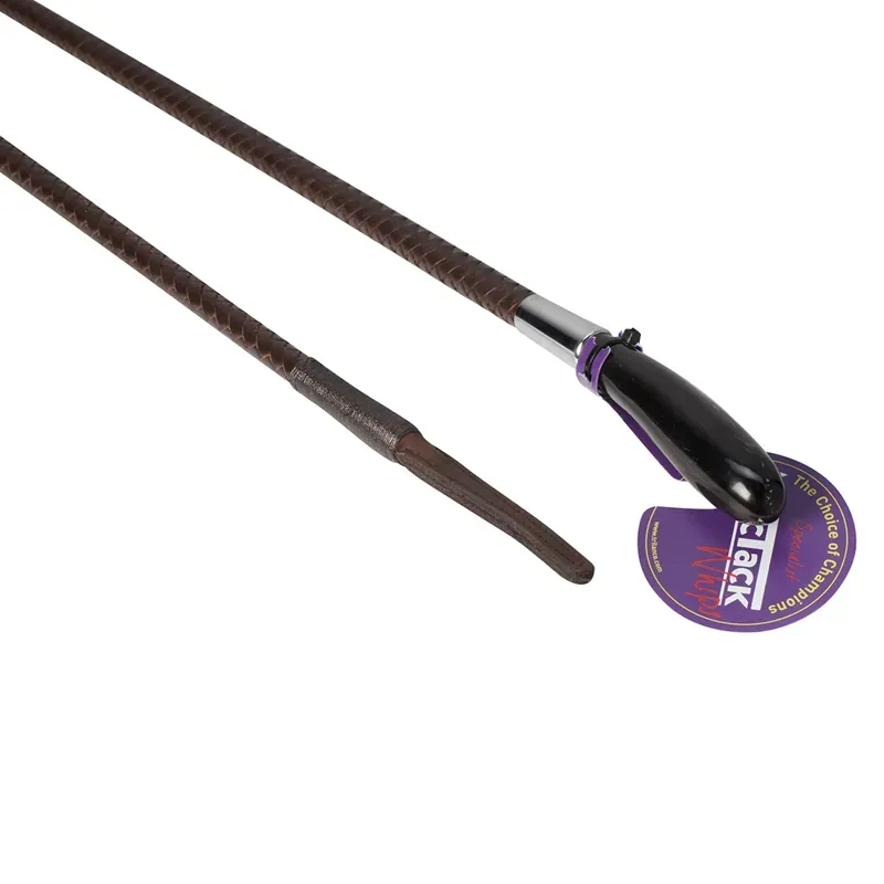 MacTack C24 24in Buffalo Handle Show Whip in Brown