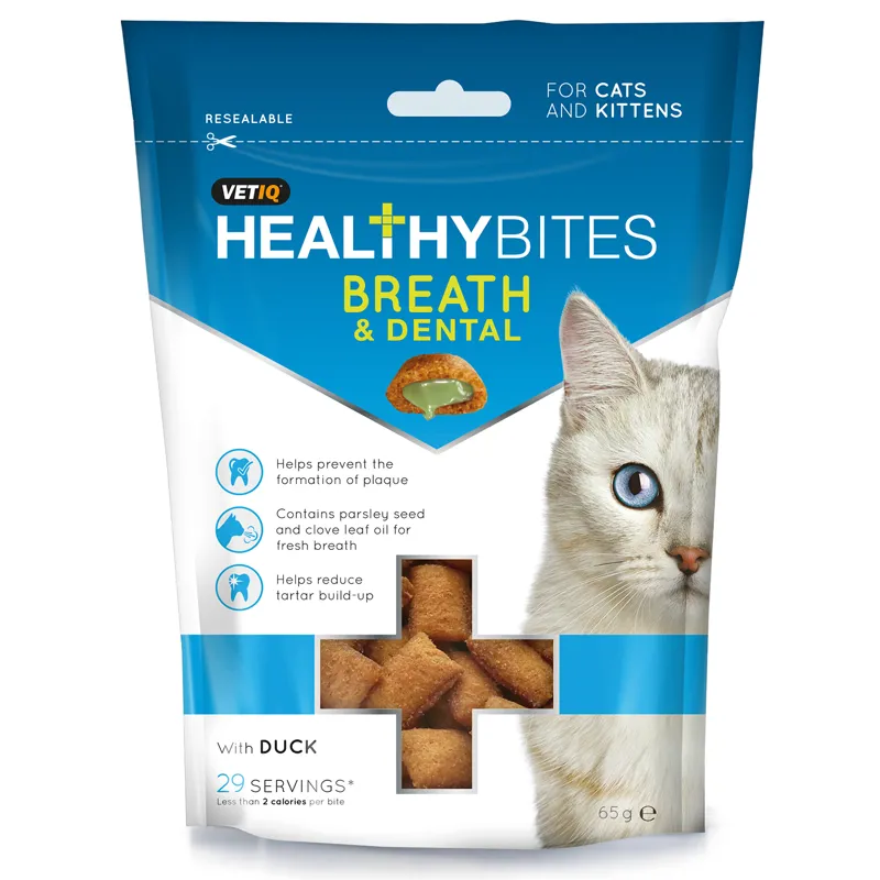 Mark and Chappell VetIQ Healthy Bites Breath and Dental for Cats