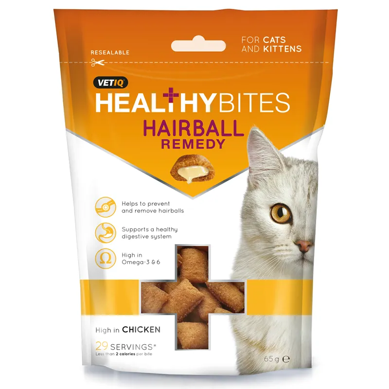 Mark and Chappell VetIQ Healthy Bites Hairball Remedy for Cats and Kittens