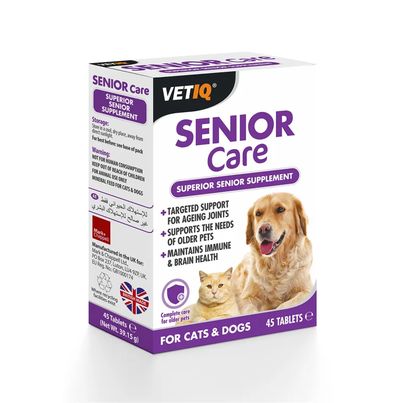 Mark and Chappell VetIQ Senior Care Tablets For Cats and Dogs