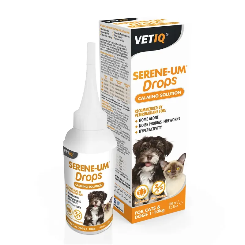 Mark and Chappell VetIQ Serene-UM Drops Calming Solution for Cats/Dogs