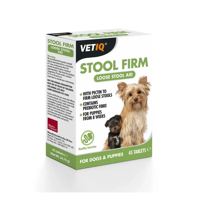 Mark and Chappell VetIQ Stool Firm Tablets for Dogs and Puppies