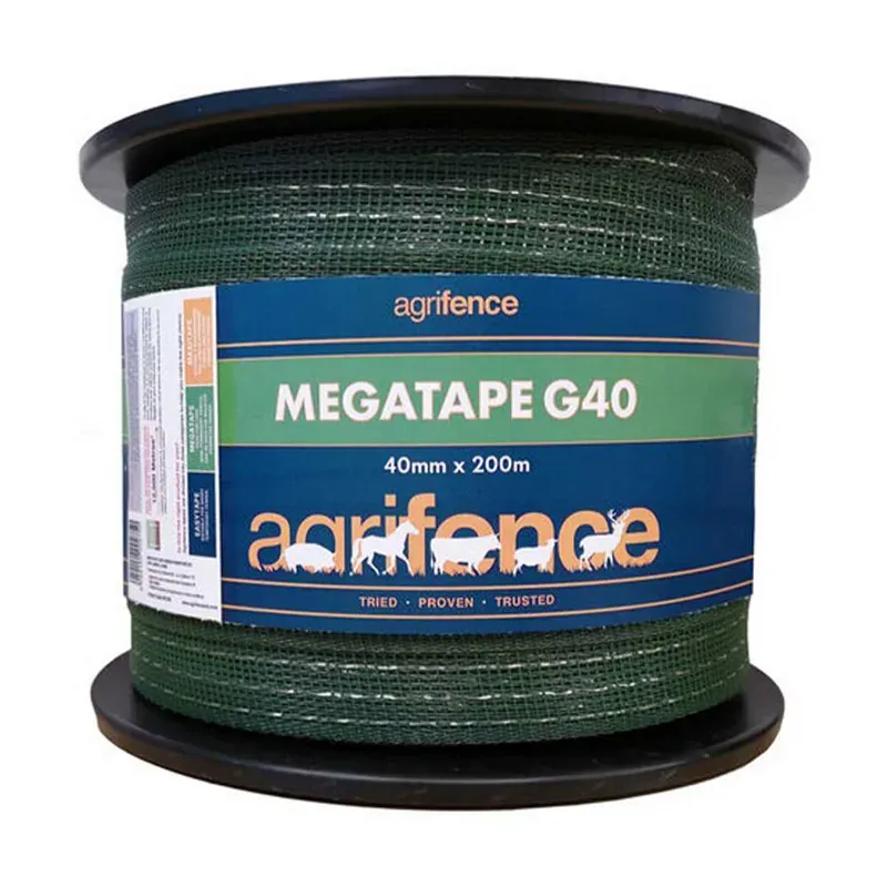Agrifence 40mm x 200m Megatape G40 Reinforced Tape in Green