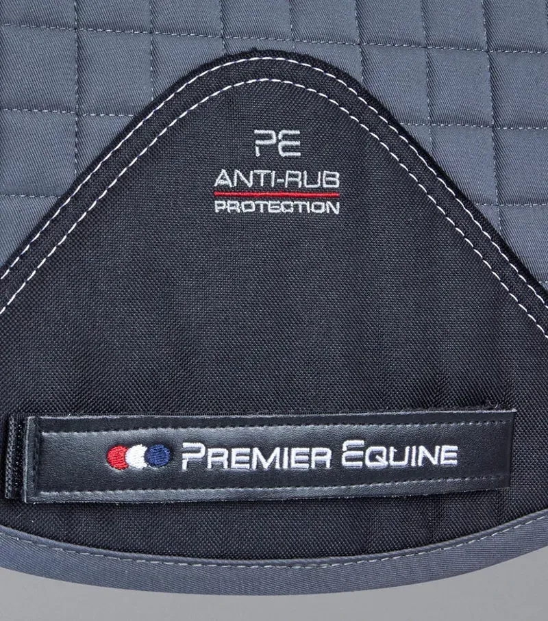 Premier Equine Merino Wool GP/Jump Numnah in Grey/Black Wool-4