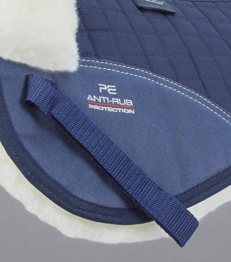 Premier Equine Merino Wool Half Pad in Navy/Natural Wool-4