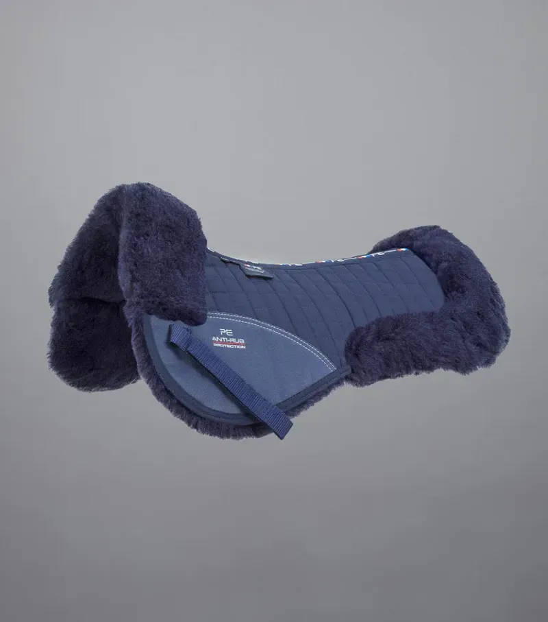 Premier Equine Merino Wool Half Pad in Navy/Navy Wool