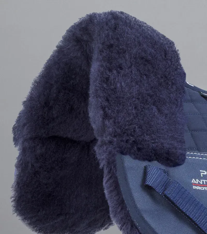 Premier Equine Merino Wool Half Pad in Navy/Navy Wool-2