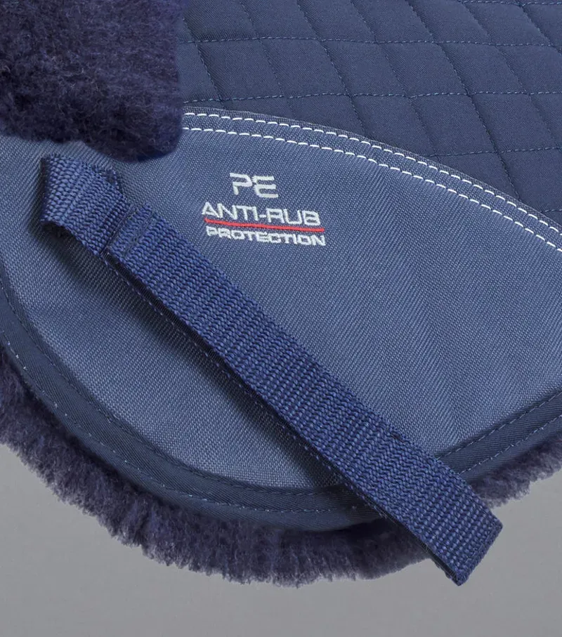 Premier Equine Merino Wool Half Pad in Navy/Navy Wool-4