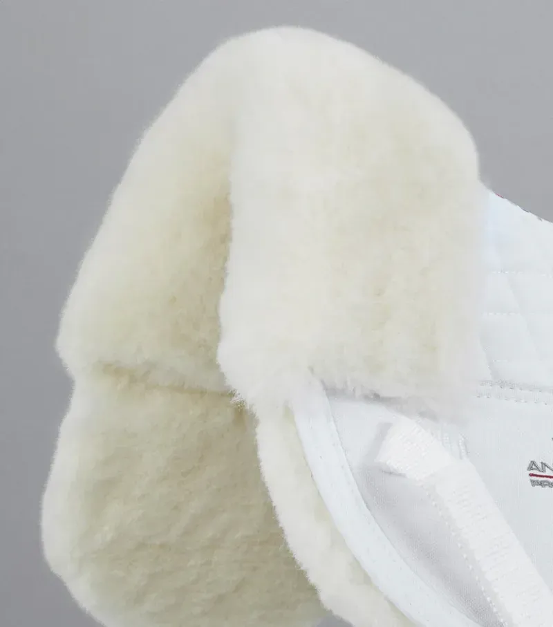 Premier Equine Merino Wool Half Pad in White/Natural Wool-2