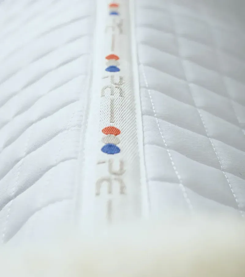 Premier Equine Merino Wool Half Pad in White/Natural Wool-5