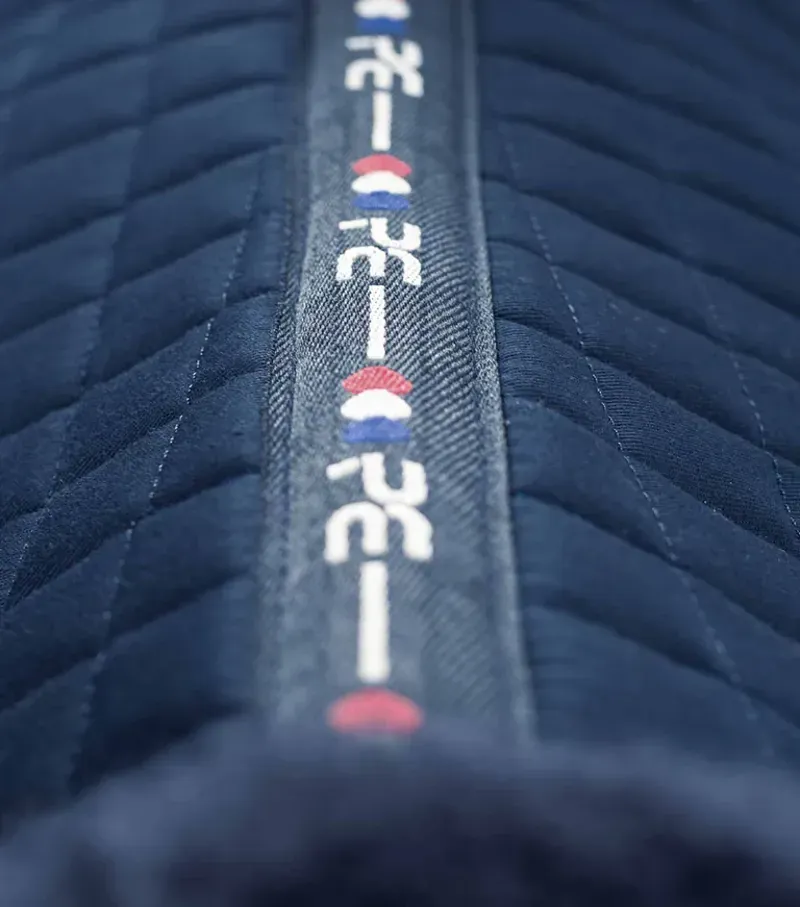 Premier Equine Merino Wool Half Pad in Navy/Navy Wool-5