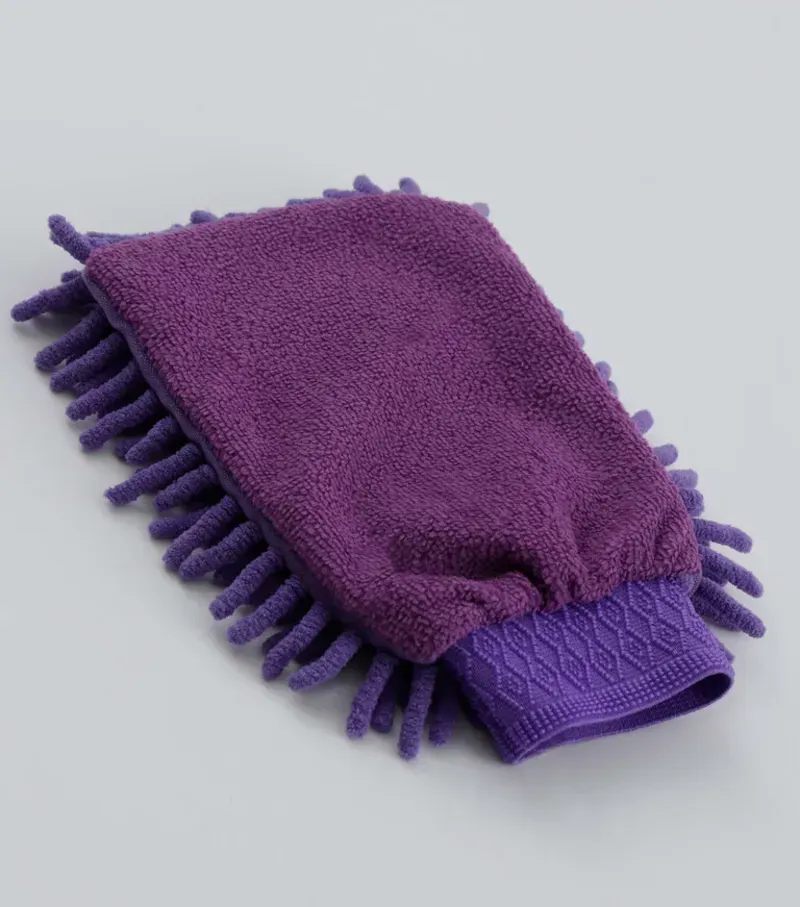 Premier Equine Microfibre Grooming Mitt in Purple-1