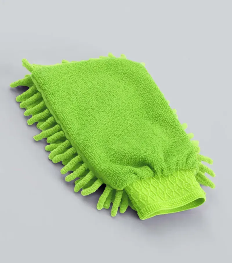 Premier Equine Microfibre Grooming Mitt in Zest-1