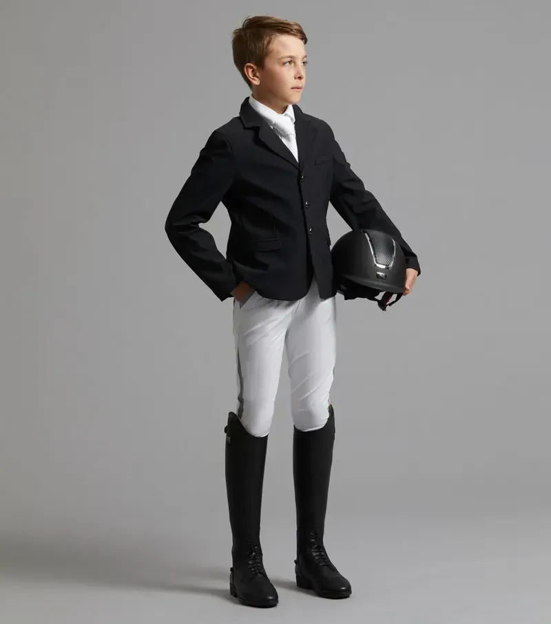 Premier Equine Boys Enzo Competition Jacket in Black-1