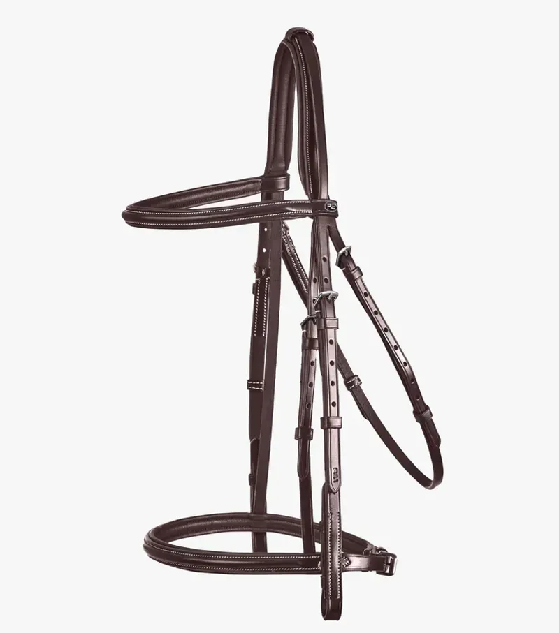 Premier Equine Mossimo Cavesson Bridle in Brown-3