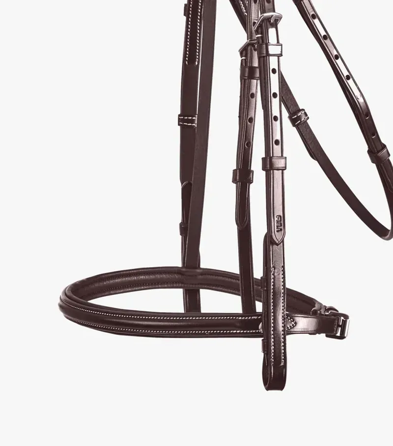 Premier Equine Mossimo Cavesson Bridle in Brown-4