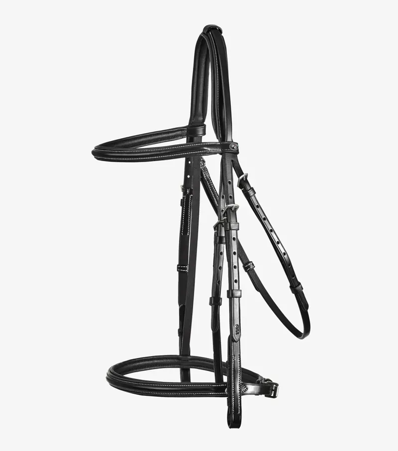 Premier Equine Mossimo Cavesson Bridle in Black-3
