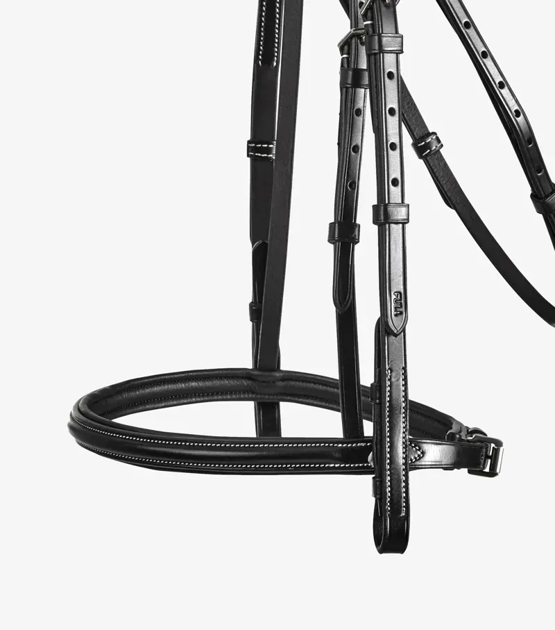 Premier Equine Mossimo Cavesson Bridle in Black-4