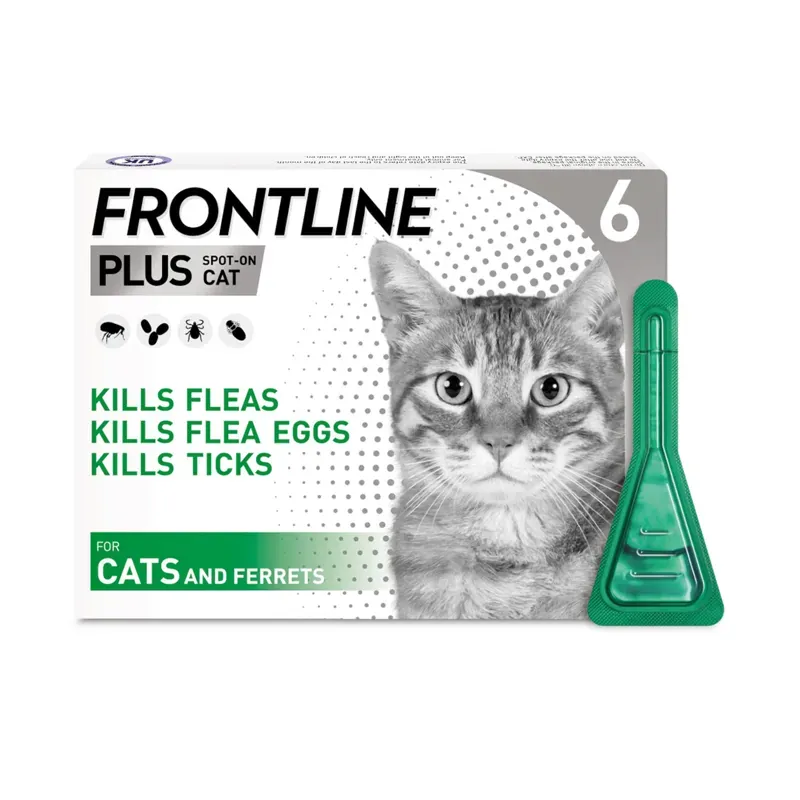 Boehringer-Ingelheim 6 Pipettes Frontline Plus Spot On For Cats and Ferrets