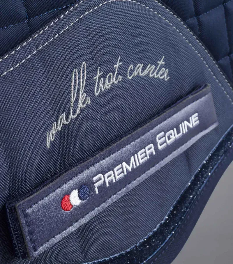 Premier Equine My Jack Cotton GP/Jump Glitter Pony Saddle Pad in Navy-4